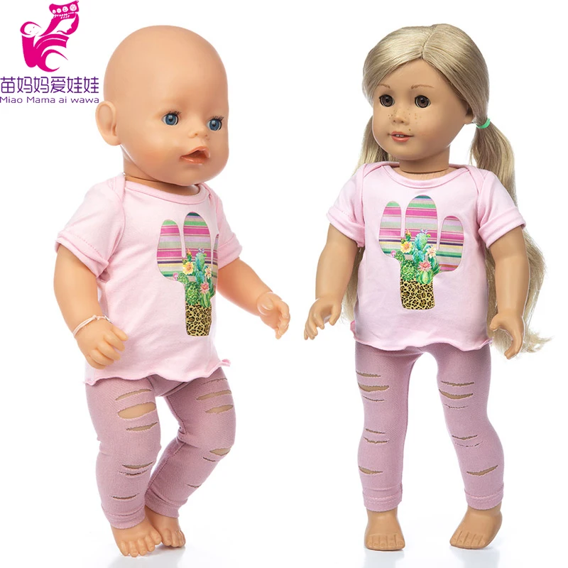 18 Inch girl Doll Clothes shirt Jeans Trousers 43cm new born Baby Outfits Denim Pants | Игрушки и хобби
