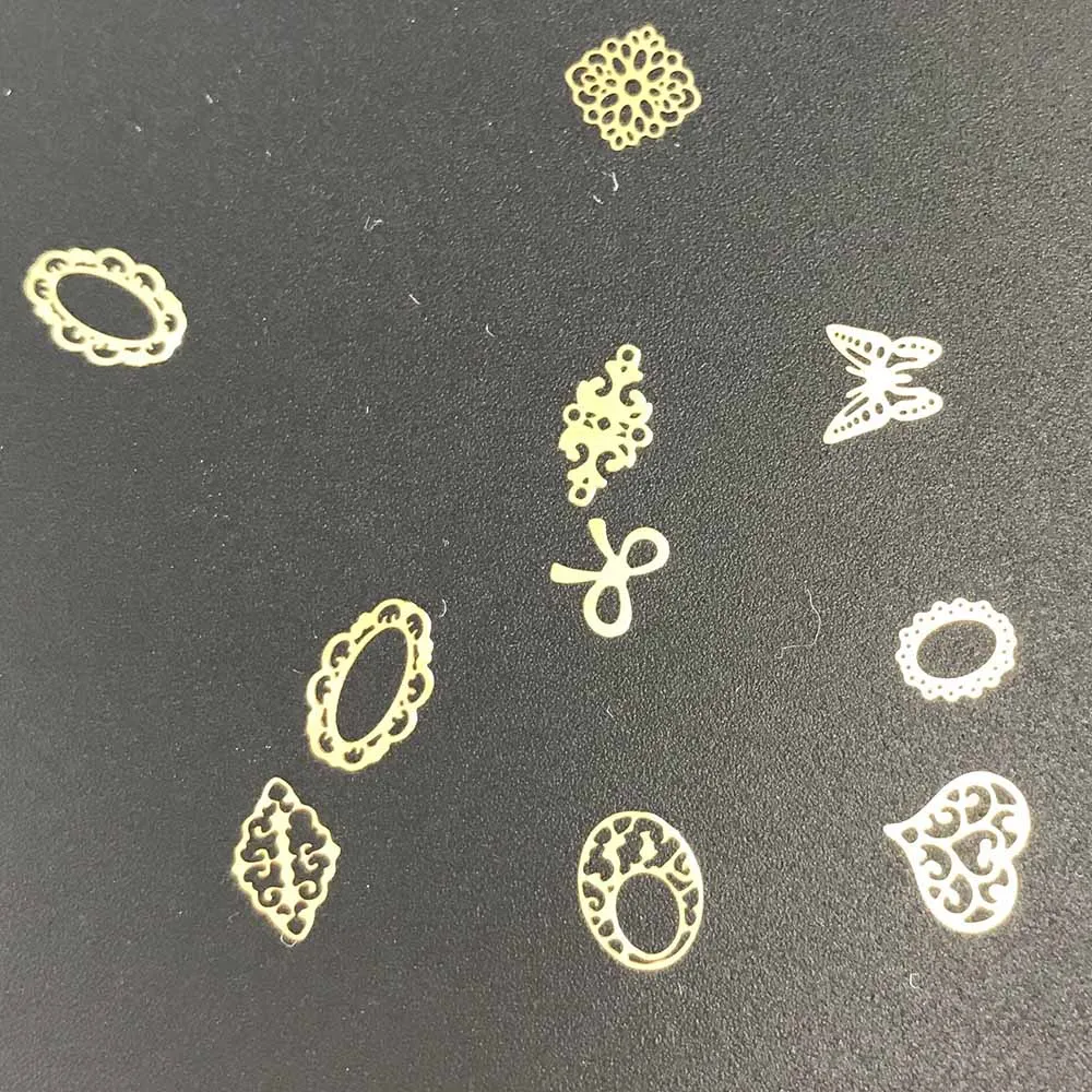 3D золотая коробка с блестками рождественские аксессуары для украшения ногтей