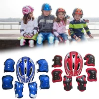 7pcsset kids safety helmet knee elbow pad sets roller skating bike cycling skateboard helmet protection outdoor safety guard