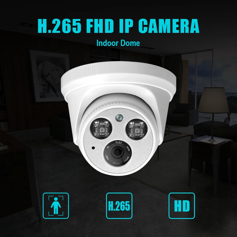 1080P IP камера купольная Onvif поддерживает POE AI гуманоидное Обнаружение ночная