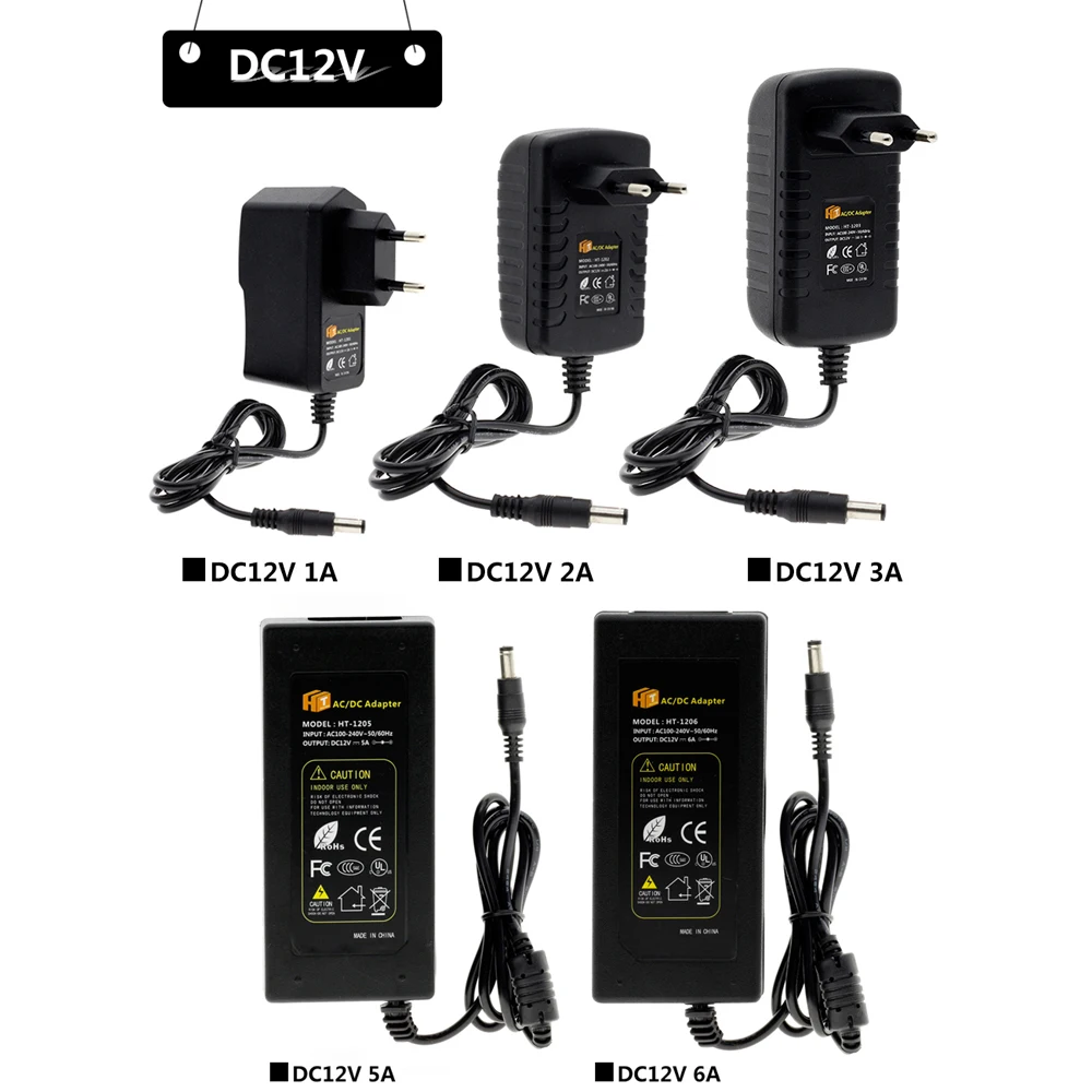 DC5V 12V 24V Светодиодный источник питания 1A 2A 3A 5A 6A 8A 10A AC100-240V трансформаторы адаптер питания конвертер для светодиодной ленты света