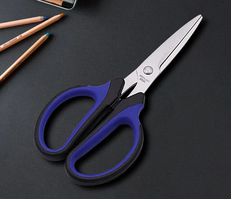 Профессиональные синие и фиолетовые ножницы для шитья тканевая пряжа инструмент
