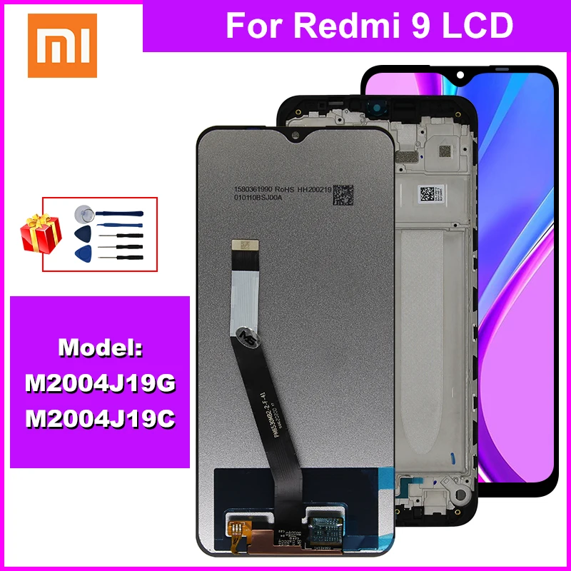 ЖК дисплей 6 53 дюйма для Xiaomi Redmi 9 сенсорный экран дигитайзер LCD M2004J19G сборка