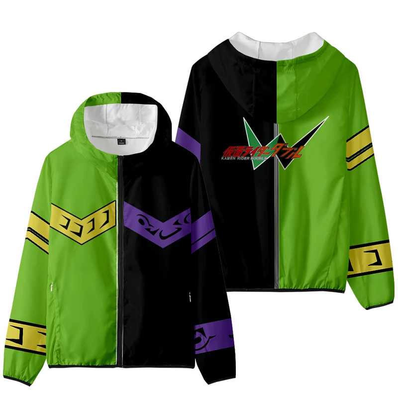 

Kamen Rider двойная W Косплей Солнцезащитная одежда ветрозащитная толстовка с капюшоном куртка