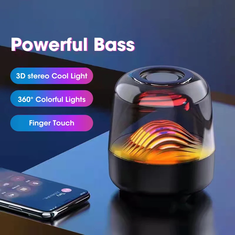 Портативная Bluetooth-колонка водонепроницаемая Колонка со светодиодный Ной