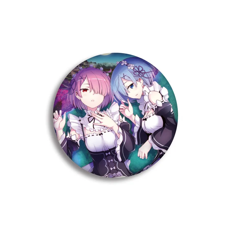 Re:Life In A Different World From Zero булавка аниме RE:ZERO Rem Ram Emilia Cosplay рюкзак с нашивками Icon Button