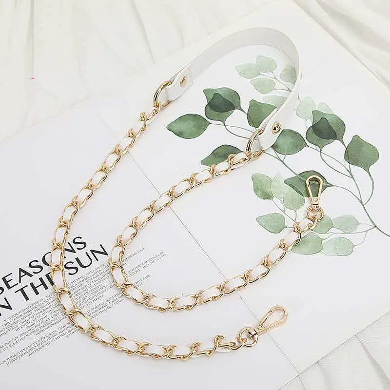 90cm/100cm/110cm/120cm New Women's Diagonal Span Bag Metal Chain Bag Accessories One-Shoulder Joker Bag Accessories