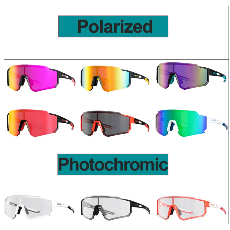 Поляризованные спортивные солнцезащитные очки CATEYE велосипедные фотохромные с