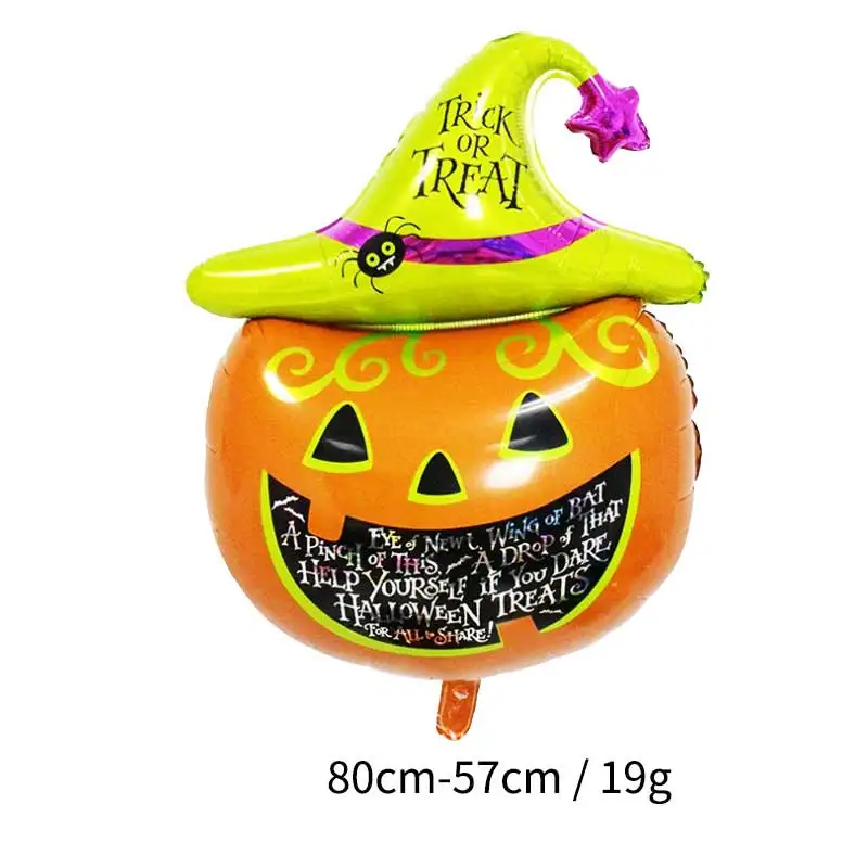 1 шт. новинка тыква паук летучая мышь кошка призрак дерево Хэллоуин алюминиевая