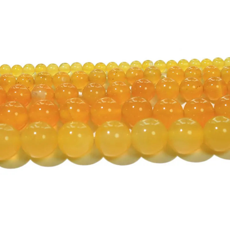 Yellow agate Лучшие натуральные Агаты аметистами тигровый глаз бусины из Лабрадорита каменные бусины для самостоятельного изготовления ювелирных изделий браслет Цепочки и ожерелья 4/6/8/10 мм - Цвет: Yellow agate