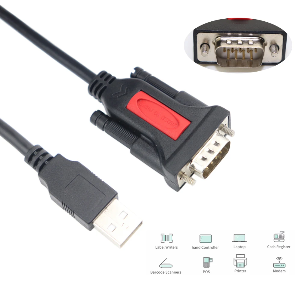 USB 2 0 к RS232 адаптер Prolific 9 Pin типа папа DB9 последовательный преобразователь кабель