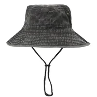 100 cotton bucket hat cap mens summer uv protection beach hunting camping fishing washed boonie hat womens outdoor cap