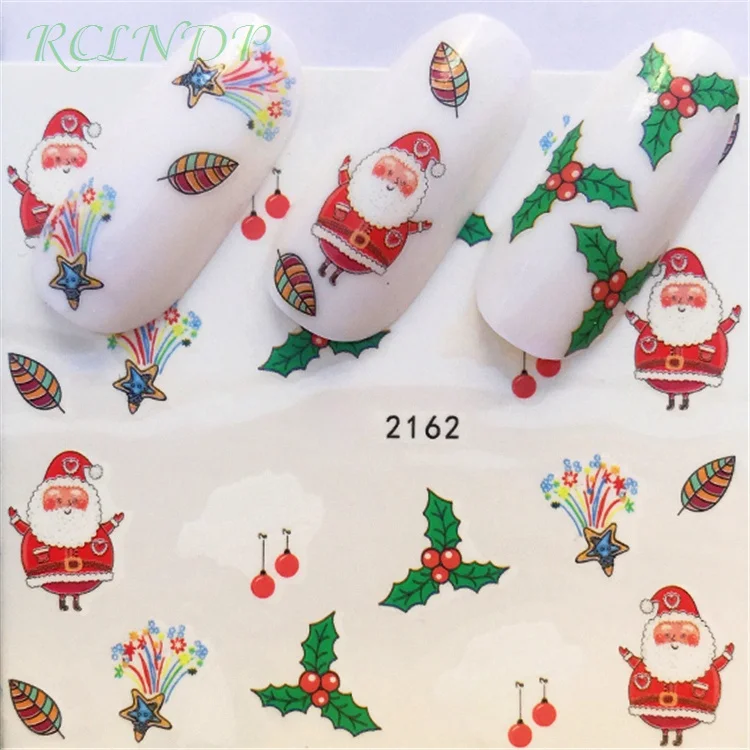 Наклейка для ногтей художественное украшение слайдер Счастливого Рождества