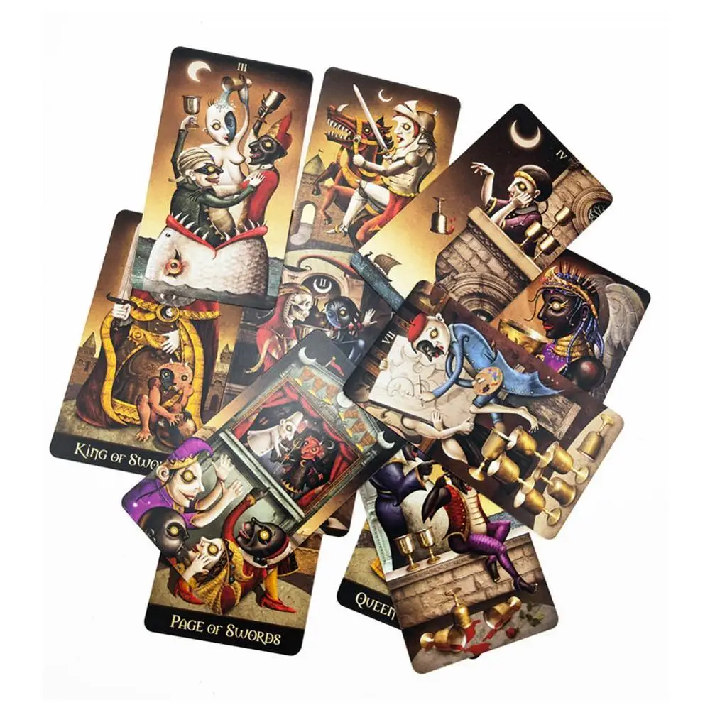 78 карт английская настольная игра Deviant Moon Tarot колода версия|Настольные игры| |