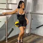 Сексуальная Bodycon комбинезон с шортами для Для женщин без рукавов Комбинезоны для фитнеса Для женщин комбинезон Женский Уличная легкий костюм с шортами Для женщин