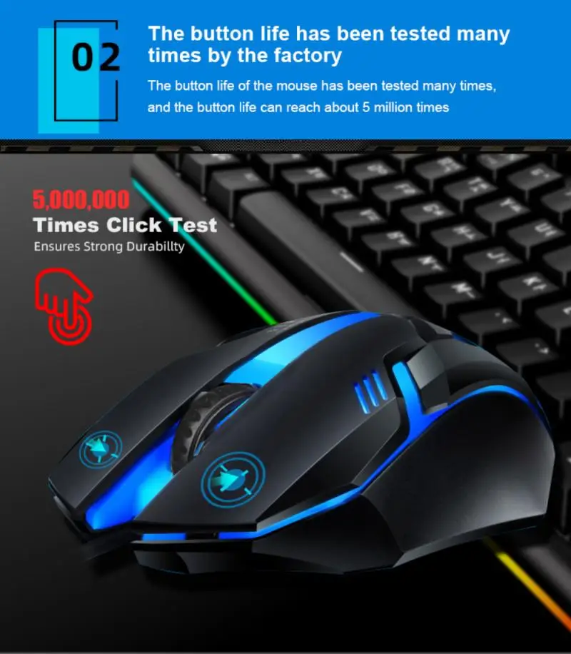 

Newest Ergonomic Wired Gaming Mouse 7 Colors Light USB Computer Mouse Gamer Mice S1 Silent Mause With Backlight For PC Laptop