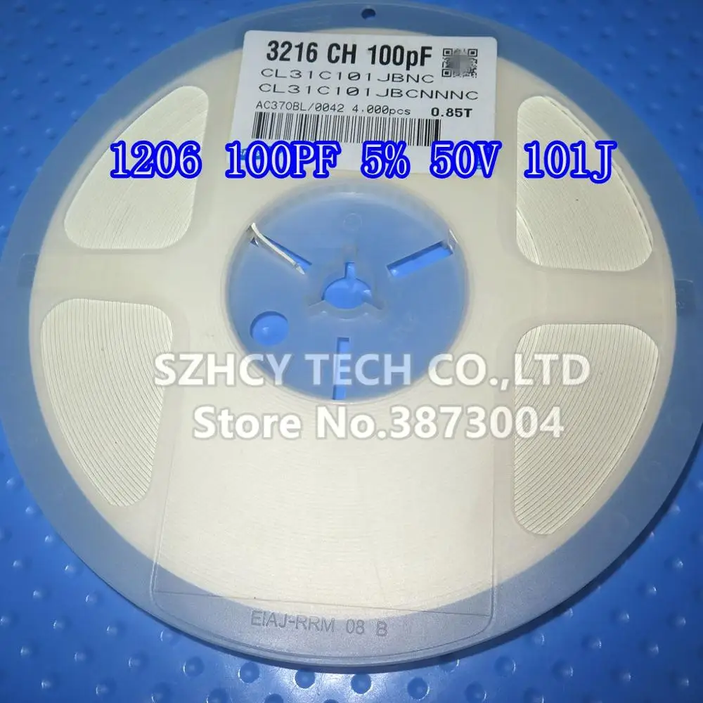

4000 шт. 1206 100PF 5% 50V 101J CL31C101JBNNNC Новый и оригинальный