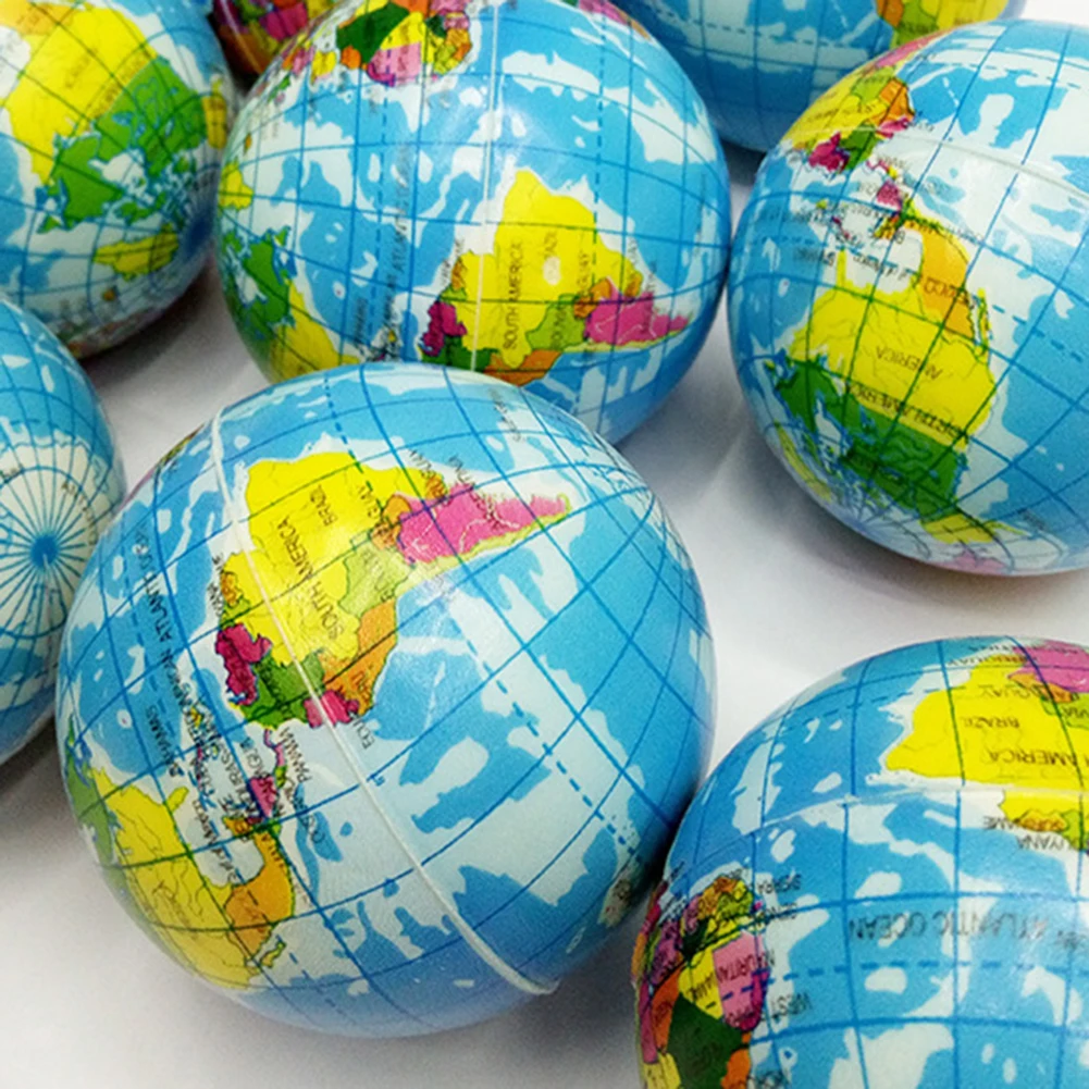 

Funny Earth World Map Globe Stress Relief Squeeze Hand Therapy Bouncy Ball Toy
