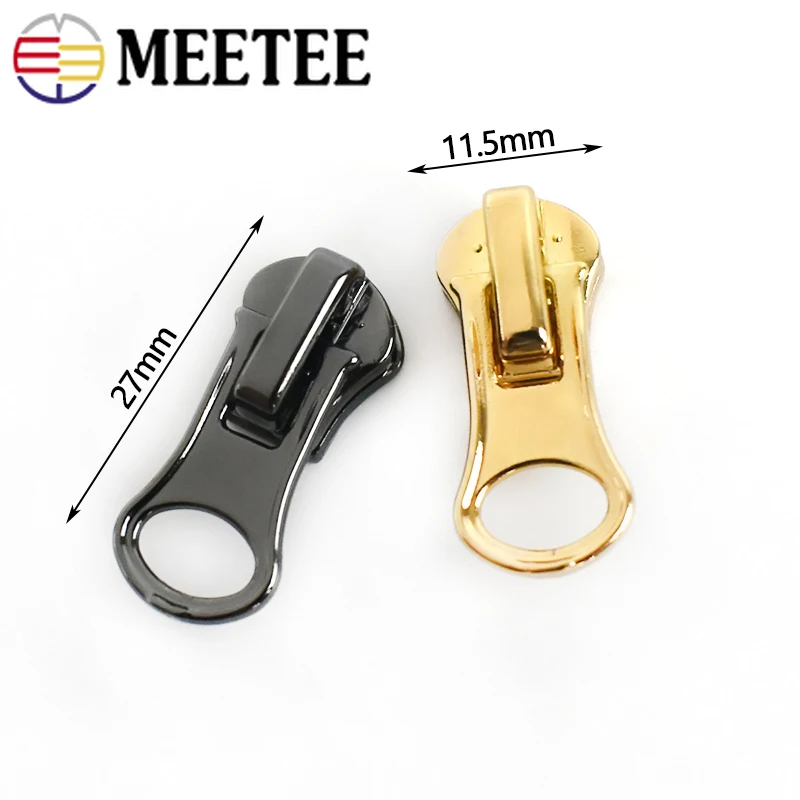 Meetee 20/50pcs 5# Zipper Silder for Metal Zippers Head Puller DIY Bag Jacket Zip Slider Clothes Zips Repair Fitting | Дом и сад