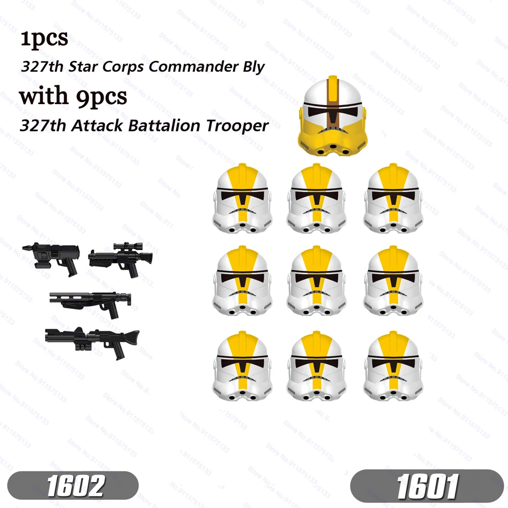 10 шт./лот клон Commander Блай с Trooper 327th Star корпус конструкторных блоков Детские кубики
