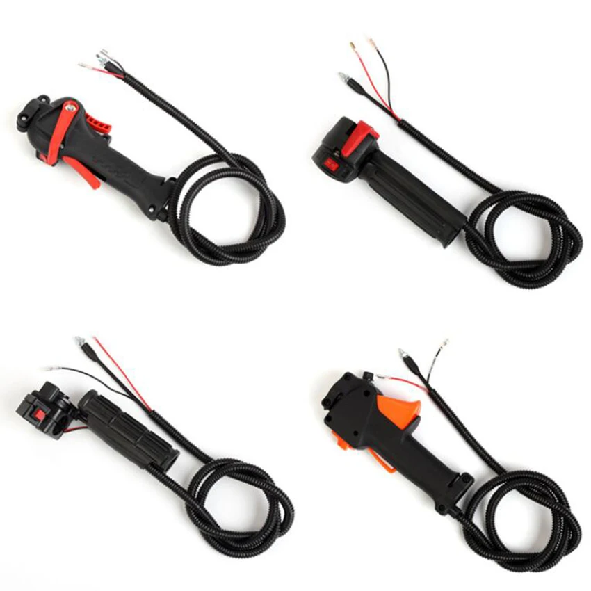 

Lawn Mower Throttle Cable Universal Control Switch Lever Handle for Trimmer Brush Cutter Diaphragm Direct Throttle Switch