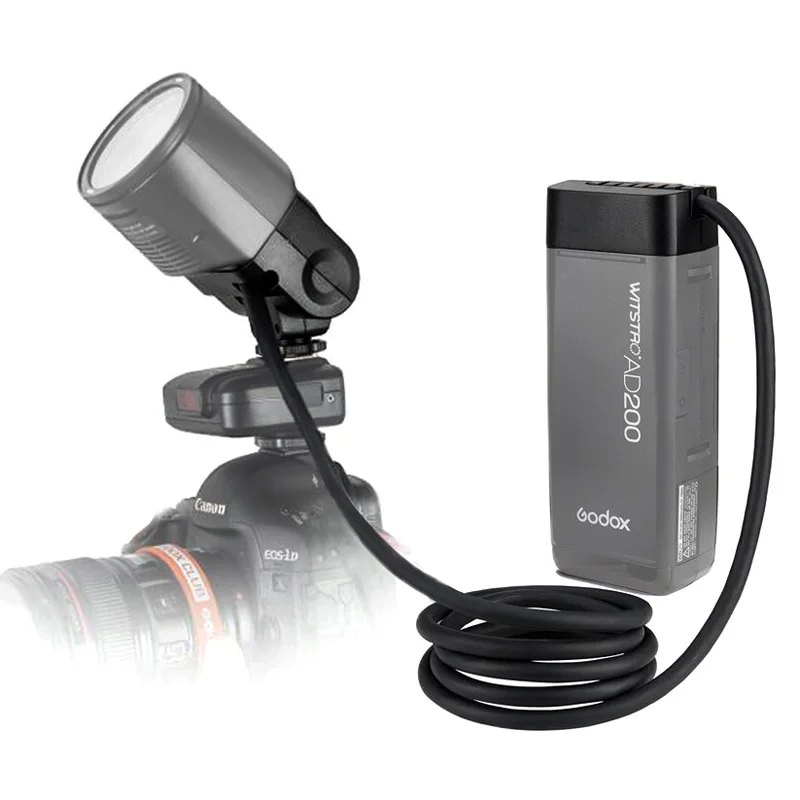 

Godox EC200 1.85m Cable AD200 Remote Separation Extension Head with Hot Shoe Portable for Godox AD200 Flash Light