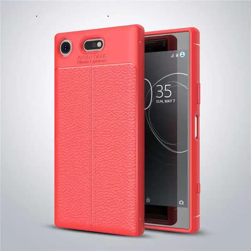 Mokoemi Личи шаблон Ударопрочный Мягкий 4," для Sony Xperia XZ1 компактный чехол для Sony Xperia XZ1 компактный чехол для сотового телефона - Цвет: Red