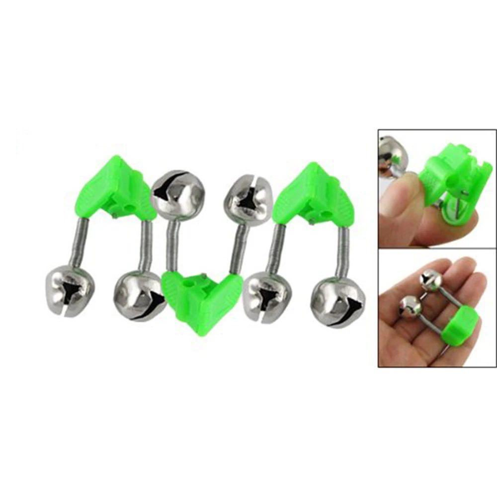 10Pcs Fishing Bite Alarms Fishing Rod Stalk Bells Clamp Tip ABS Fishing Accessory Stylish Durable Fishing Rod Bells