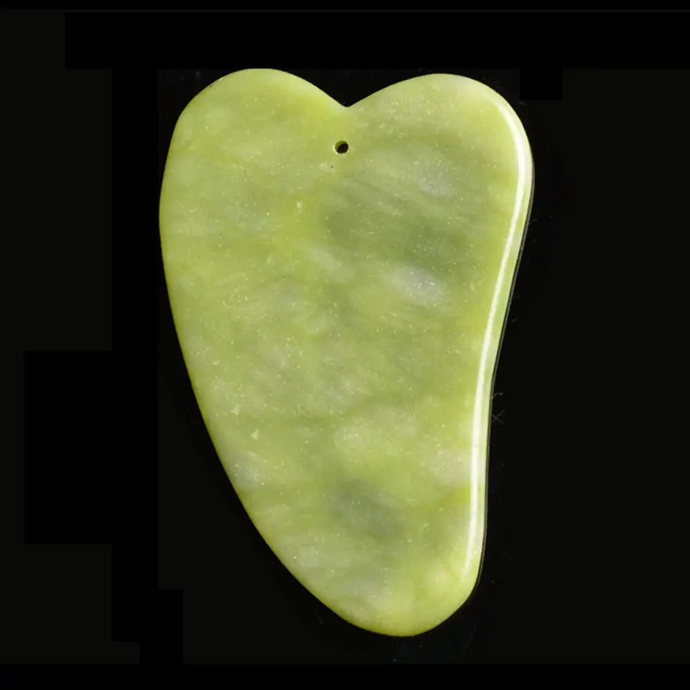 

2019 New Facial Jade Roller Face Thin+Body Gua Sha Board Massager Tool Set Natural Guasha Green