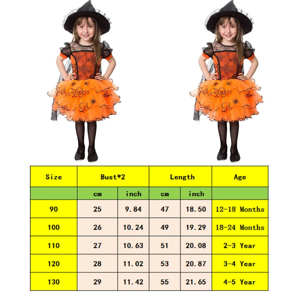Женская одежда на Хэллоуин для маленьких девочек костюм ведьмы детский Радужный