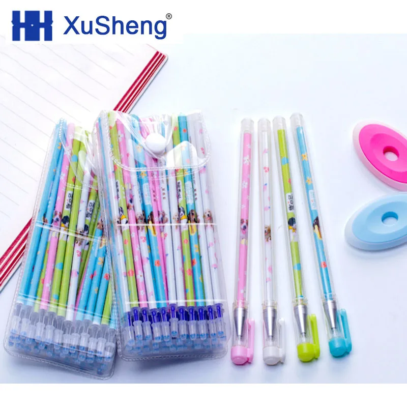 Мультяшная стираемая гелевая ручка 0 5 мм Сменные стержни синие Черные чернила