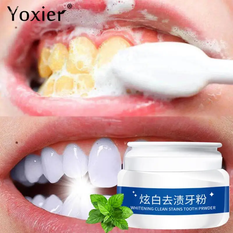 

Yoxier Teeth Whitening Powder Toothpaste Dental Bright Tooth Cleaning Oral Hygiene Remove Plaque Stained tooth powder TSLM1