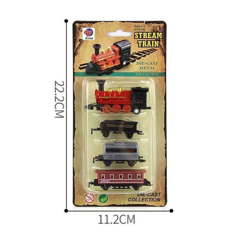 

Simulation Retro Steam Train Toy Pull Back Model Diecasts Toy Vehicles Kids Toy
