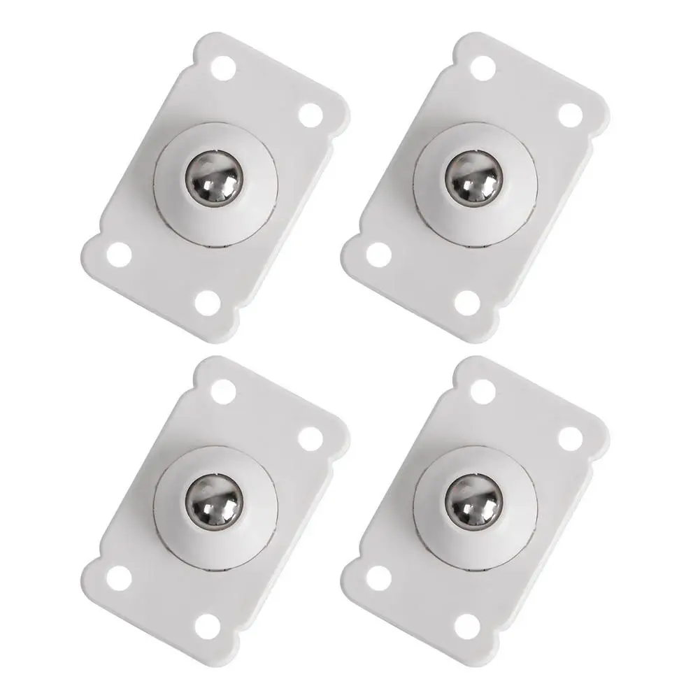 

4pcs Self Adhesive Caster Wheels Mini Swivel Wheels Stainless Steel Paste 360 Degree Rotation Sticky Pulley for Bins Storage Box