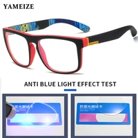 yameize anti blue light glasses mens eyewear frame square optical frames ladies spectacles transparent blue blocking eyeglasses