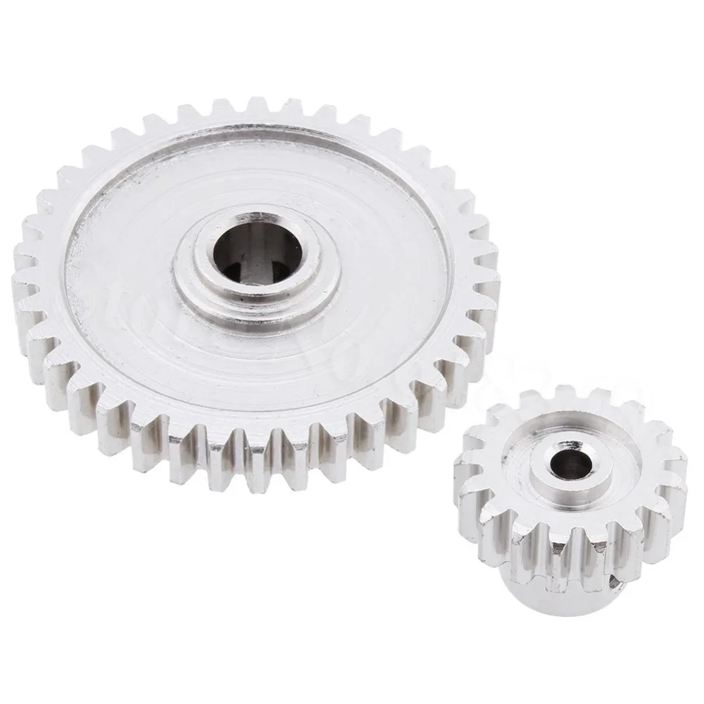 2 шт. металлическая Шестерня WLtoys A959 Steel Diff шестерня 38T и мотор 17T для 1/18