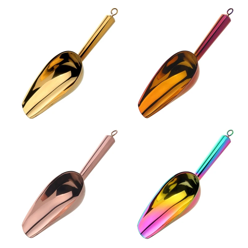 

9,8 дюймов, нержавеющая сталь, ледяная железная еда, мука, конфеты, СПАЙС, совок, Буфетная лопата, свадебный бар, кухонная утварь R7UA