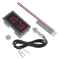 speed meter 4 digital led display tachometer for motor high precision tachometer with hall proximity switch sensor
