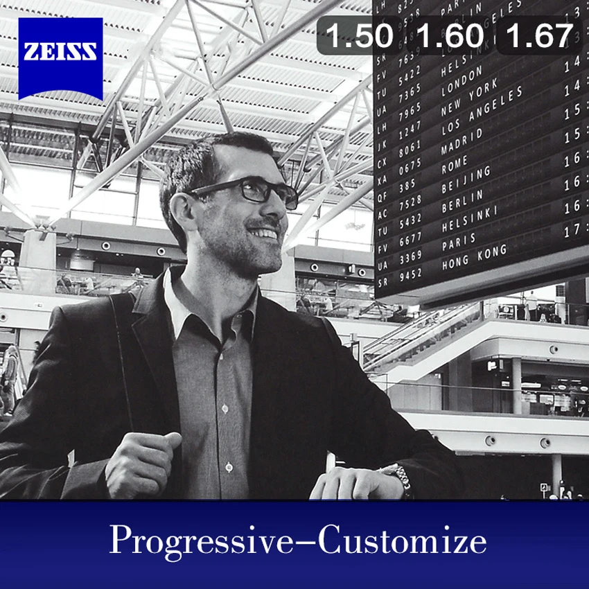 ZEISS прогрессивные линзы 1,50 1,60 1,67 многофокальные очки линзы по индивидуальному заказу(нужны полные данные по рецепту
