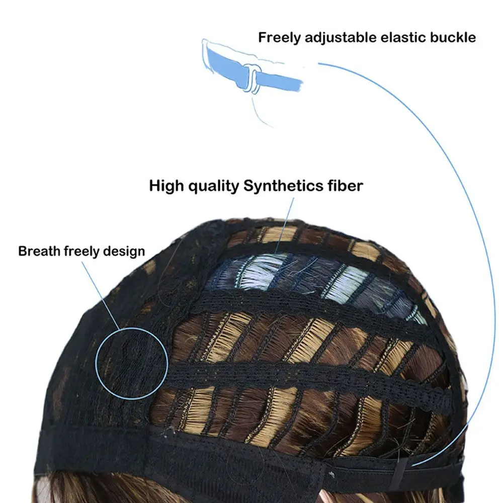 Короткий прямой парик QQXCAIW для косплея мужские черные парики из 100% синтетических - Фото №1