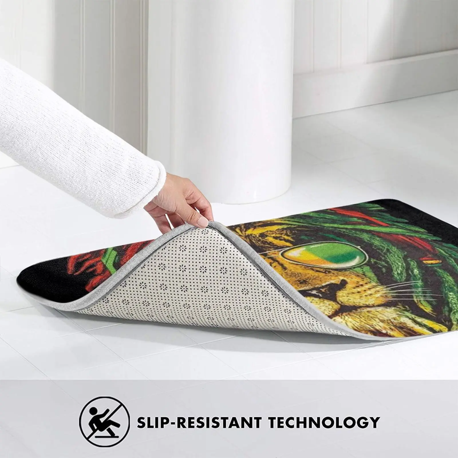 Коврик с Львом марли нескользящий коврик для входной двери в спальню регги раста