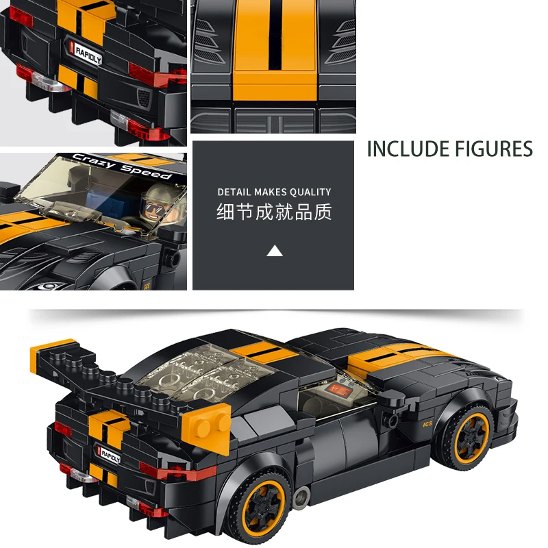 creative speed champions racing sports car dodged classic model building blocks supercar super car figures moc bricks kids toys free global shipping