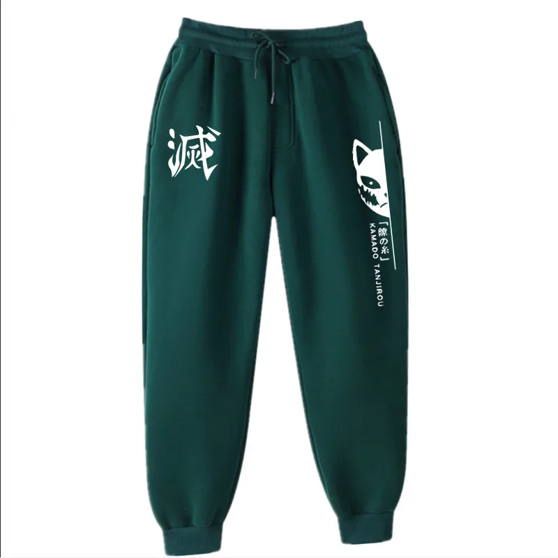 

2021 Anime Demon Slayer Joggers Pants Men Tanjiro Kamado Costume Harajuku Men Women Demon Slayer Kimetsu No Yaiba Sudadera