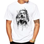 TEEHUB хипстерская Мужская футболка Dali, модная футболка с принтом грустного человека, повседневные футболки с коротким рукавом, забавная футболка