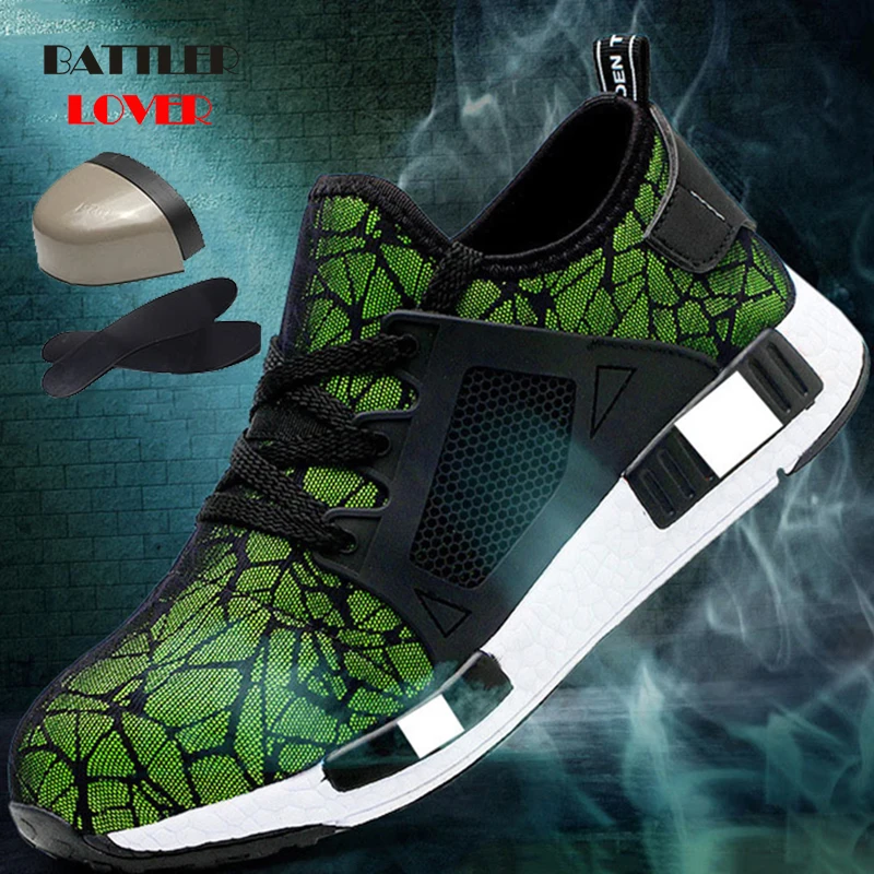 Летние мужские уличные ботинки с дышащей сеткой светильник и удобные рабочие со
