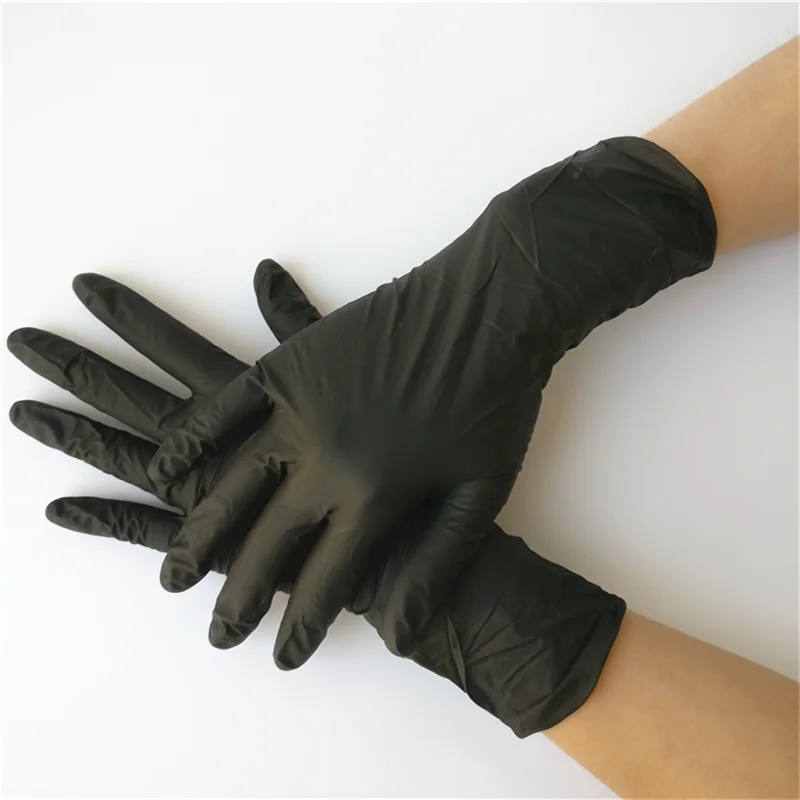 Бытовая уборка guantes xl Гант латексные одноразовые механические перчатки черные