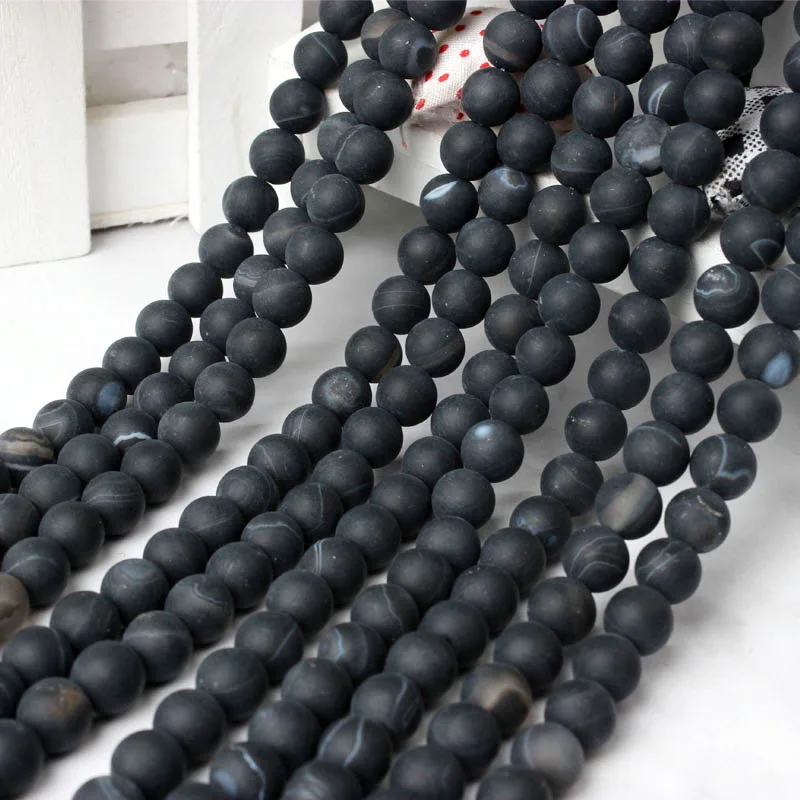 Lanli 4/6/8/10/12mm Natural Jewelry Dull Polish Loose Beads Fit For DIY Men and Women Bracelet Necklace Earrings Accesso | Украшения и