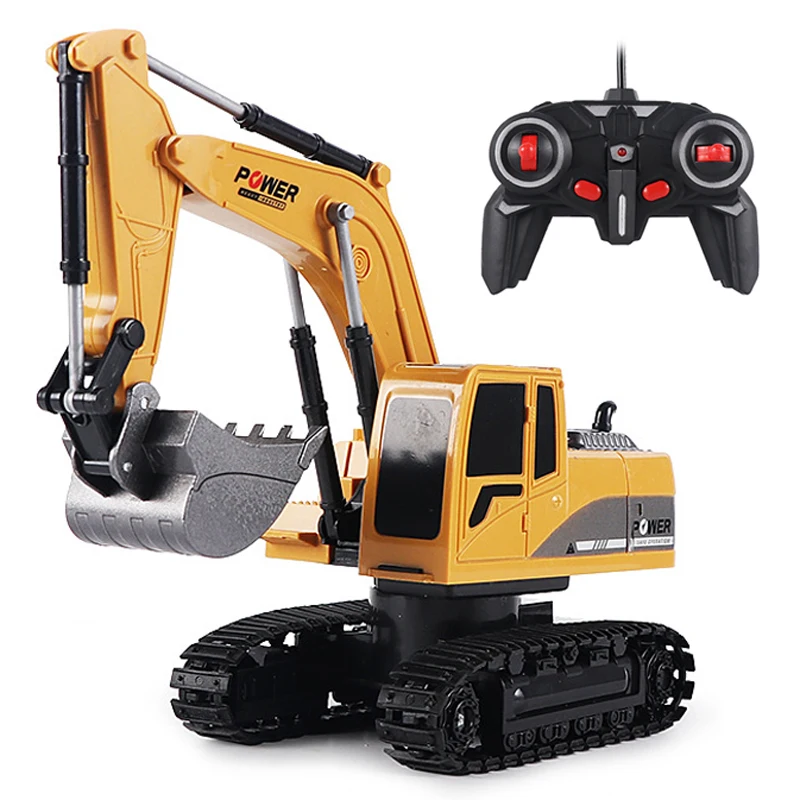 

RC Excavator Toy 2.4Ghz 6 Channel 1:24 RC Engineering Car Alloy And Plastic Excavator 6CH And 5CH RTR For Kids Christmas Gift