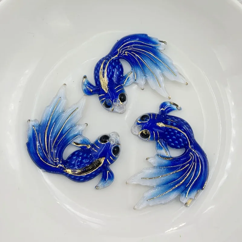 10 шт. Акриловые стразы рыбки для женщин Броши Подвески яркий Карп и золотая рыбка