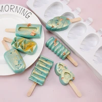homemade 8hole silicone ice cream mold ice pop cube tray popsicle barrel mold dessert diy mould maker tool with popsicle stick